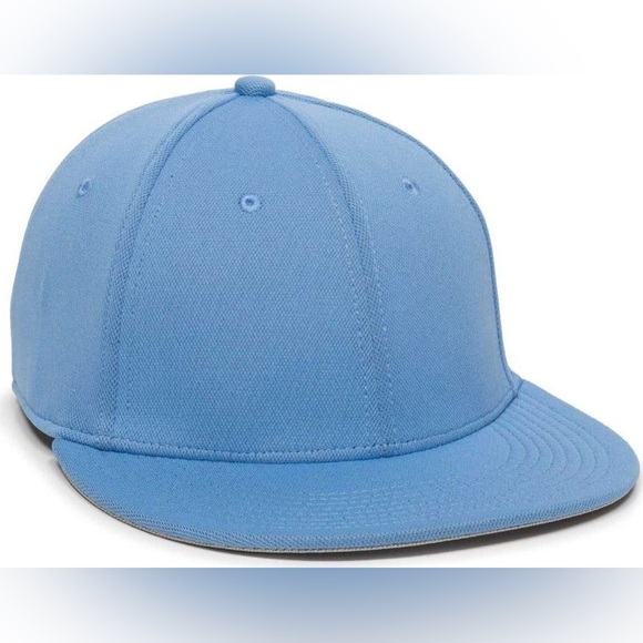 OC Sports Proflex Bamboo Charcoal Flat Visor Cap 6 Panel Light Blue S/M NWT - Picture 1 of 9